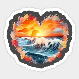 Watercolor Sunset Sticker